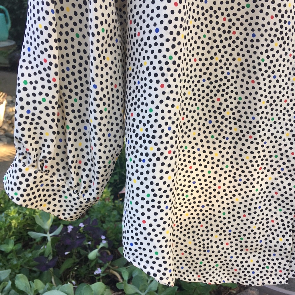 SILK “Argenti” Polka Dot Blouse - Picture 8 of 9